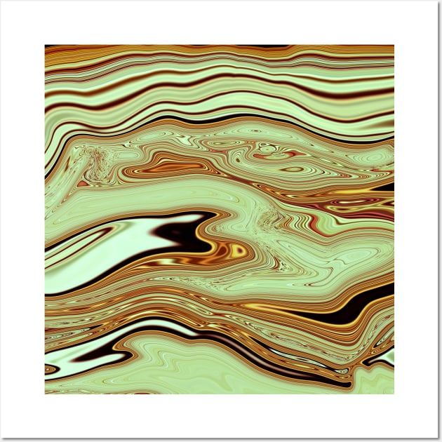 Bright tiger Marble Liquid Waves colors grading pattern Wall Art by Dolta